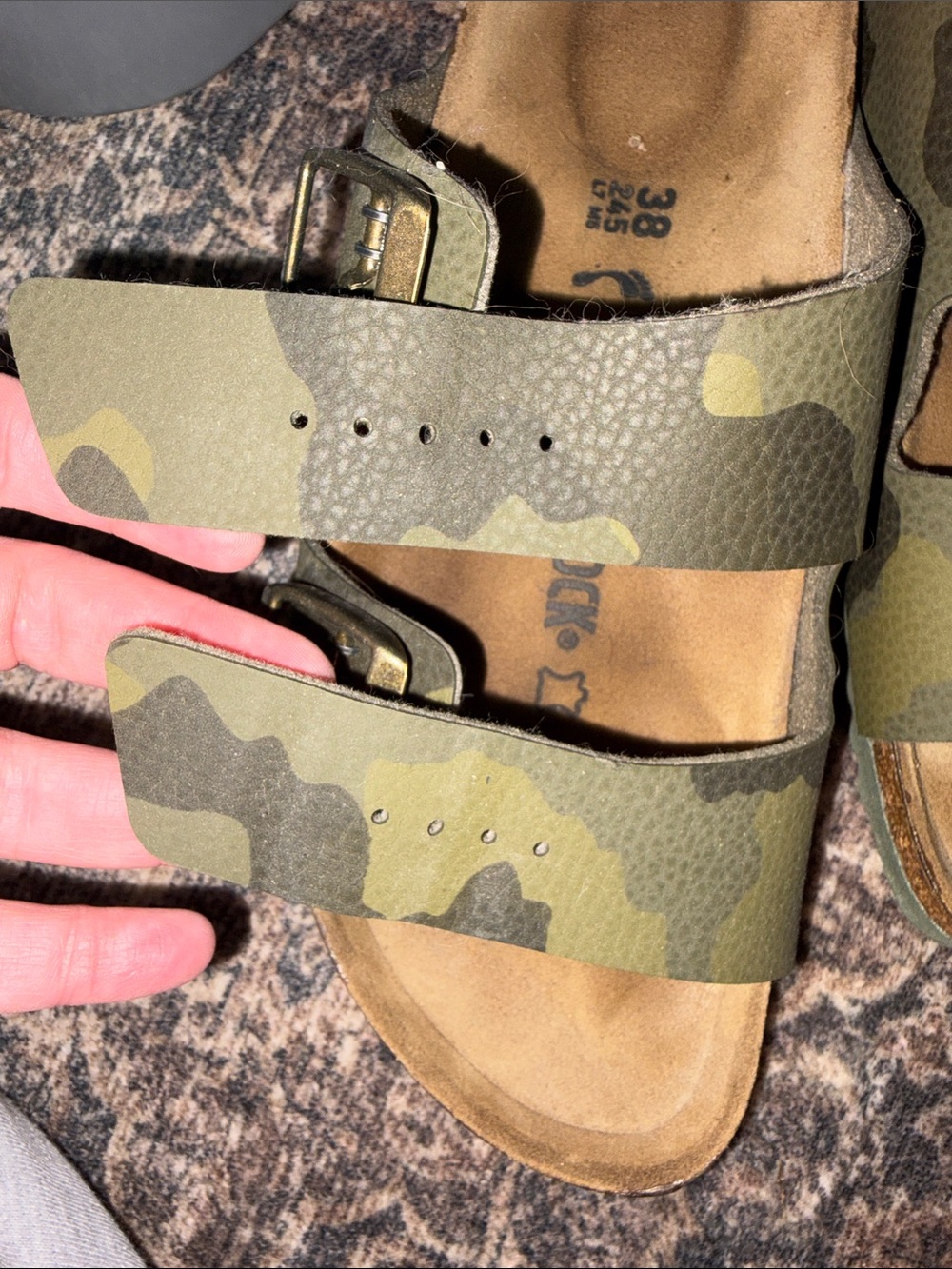 Birkenstock Olive Camo Arizona sandals - 38 - Picture 3 of 10